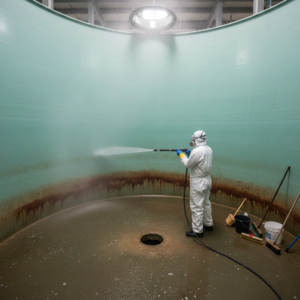 how to clean fiberglass tank